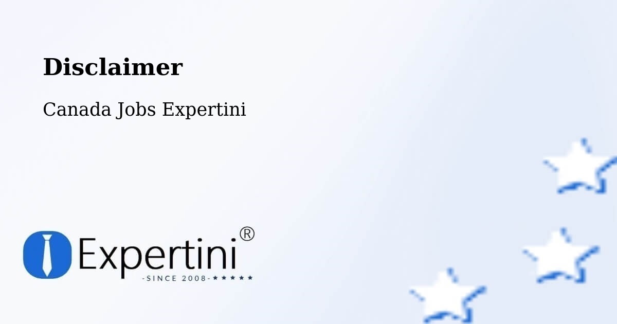 Disclaimer – Airdrie - Canada Jobs Expertini